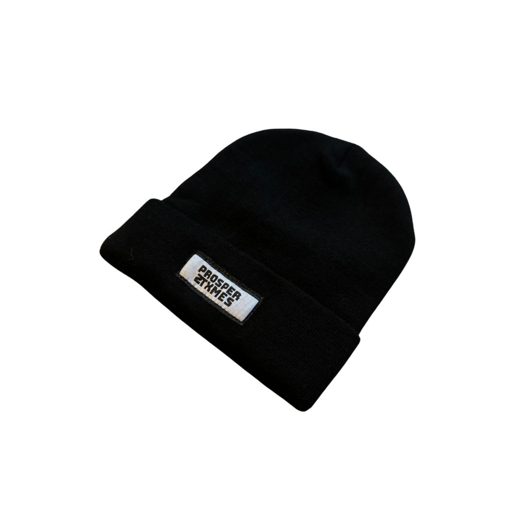 LABEL BEANIE - BLACK