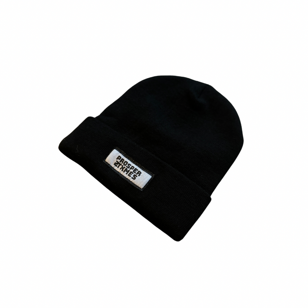 The Label Beanie - Black