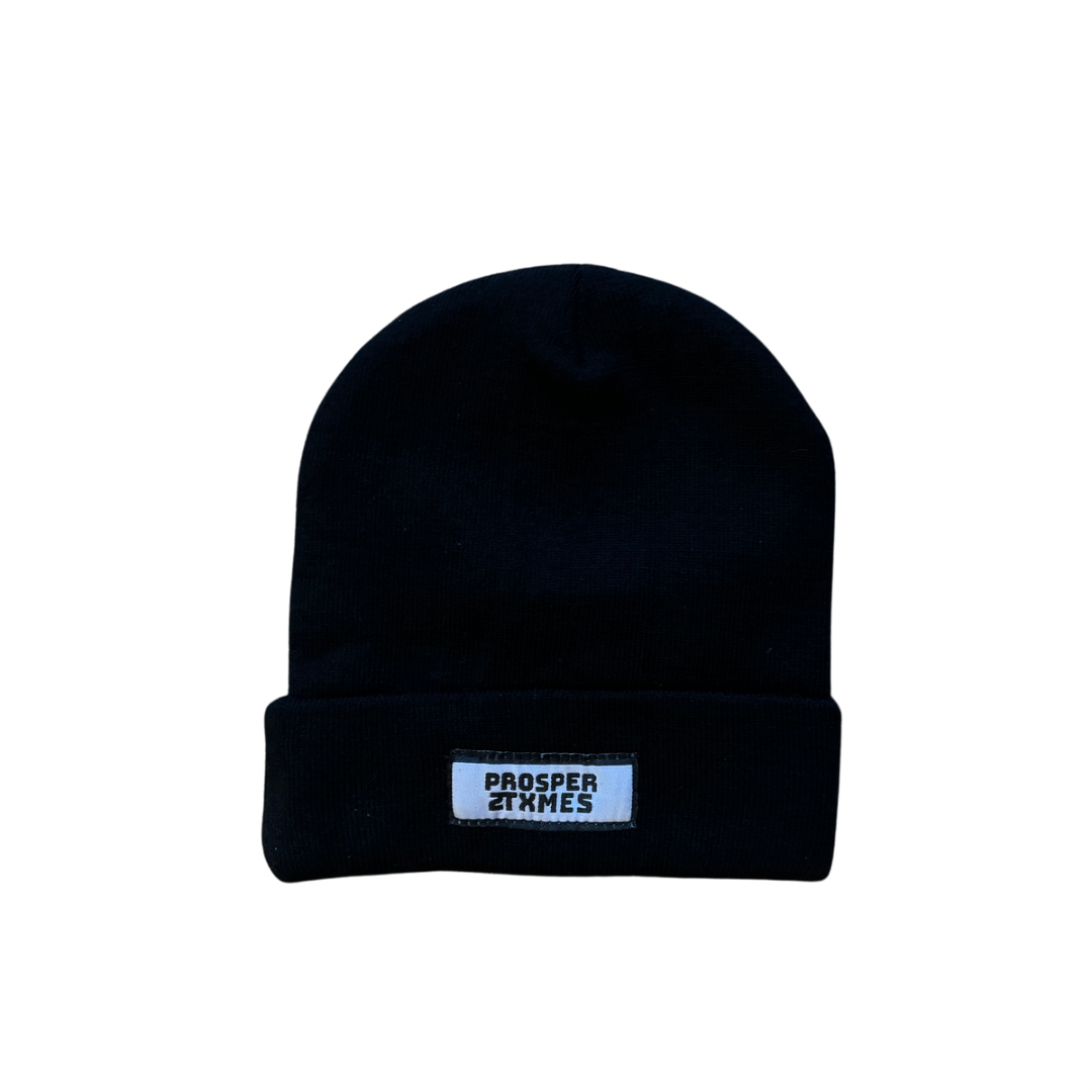 LABEL BEANIE - BLACK