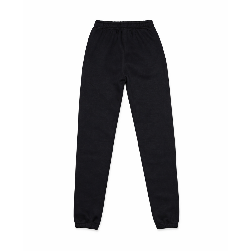 Black sweatpants on a white background